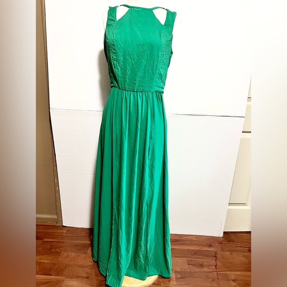 NewYork & Company  Eva Mendes sleeveless maxi dress size 4 NWT Green - Picture 11 of 16